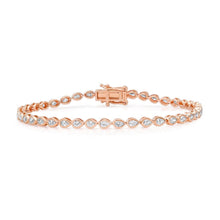 Petite Bezel Set Diamond Pear Eternity Bracelet