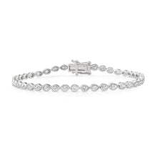 Petite Bezel Set Diamond Pear Eternity Bracelet