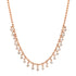 Gold Ball Chain Necklace with Round Diamond Shakers