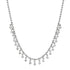Gold Ball Chain Necklace with Round Diamond Shakers