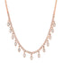 Round Diamond Tennis Necklace with Marquise Shakers