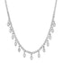 Round Diamond Tennis Necklace with Marquise Shakers