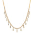 Round Diamond Tennis Necklace with Marquise Shakers