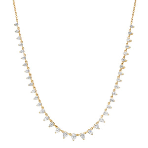 Delicate Diamond Pear Necklace