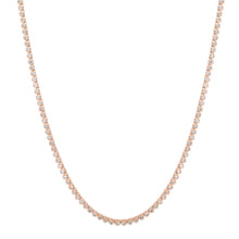 Bezel Set Petite Round Diamond Tennis Necklace