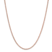 Prong Set Petite Round Diamond Tennis Necklace