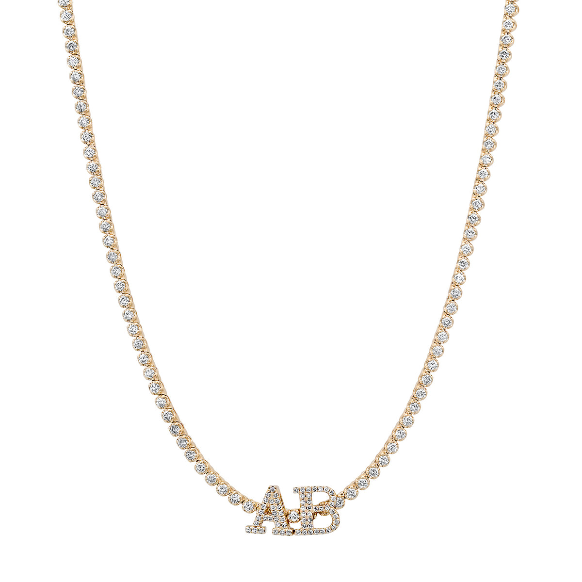 Prong Set Petite Round Diamond Tennis Necklace