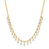 Gold Ball Chain Necklace with Round Diamond Shakers