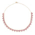 Pink Sapphire Heart Tennis Necklace