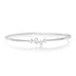 Pave Diamond Bangle with Solitaire Mixed Shape Diamonds