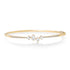Pave Diamond Bangle with Solitaire Mixed Shape Diamonds