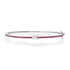 Pave Ruby Bangle Bracelet with Solitaire Diamond