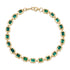 Bezel Set Emerald Cut Emerald Bracelet
