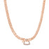 Gold Cuban Link Chain Necklace with Toggle & Diamond Accent Link