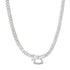 Gold Cuban Link Chain Necklace with Toggle & Diamond Accent Link