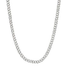 Alternating Diamond & Gold Cuban Chain Link Necklace