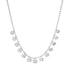East West Emerald Cut Diamond Dangle Ball Chain Necklace