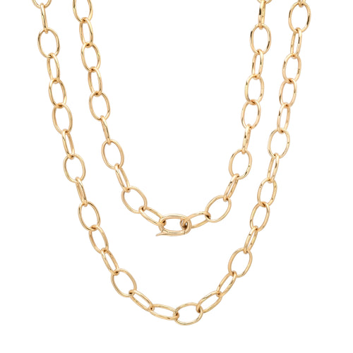 Extra Long Oval Link Chain Necklace