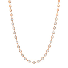 Segmented Mixed Shape Diamond Bezel 1/2 Tennis Necklace