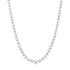 Graduated Bezel Set Emerald Cut Diamond 1/2 Tennis Necklace