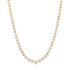 Graduated Bezel Set Emerald Cut Diamond 1/2 Tennis Necklace
