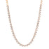 Amour Bezel Set Diamond Heart 1/2 Tennis Necklace