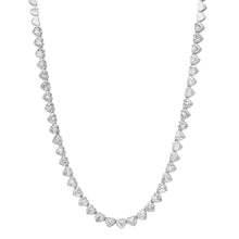 Amour Bezel Set Diamond Heart 1/2 Tennis Necklace