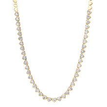 Amour Bezel Set Diamond Heart 1/2 Tennis Necklace