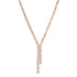 Alternating Graduated Bezel Set Diamond Rounds 1/2 Tennis Necklace