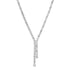 Alternating Graduated Bezel Set Diamond Rounds 1/2 Tennis Necklace