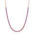 Prong Set Gemstone 1/2 Tennis Necklace