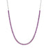Prong Set Gemstone 1/2 Tennis Necklace