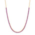 Prong Set Gemstone 1/2 Tennis Necklace