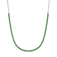 Prong Set Gemstone 1/2 Tennis Necklace