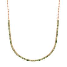 Prong Set Gemstone 1/2 Tennis Necklace