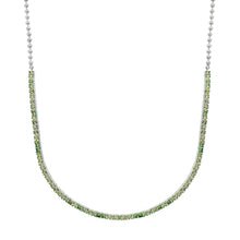 Prong Set Gemstone 1/2 Tennis Necklace