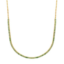 Prong Set Gemstone 1/2 Tennis Necklace