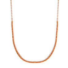 Prong Set Gemstone 1/2 Tennis Necklace