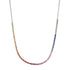 Prong Set Gemstone 1/2 Tennis Necklace