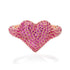 Hearty Sparkle Pave Gemstone Heart Ring