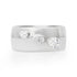 Gold Cigar Band Ring with Graduated Diamond Pears