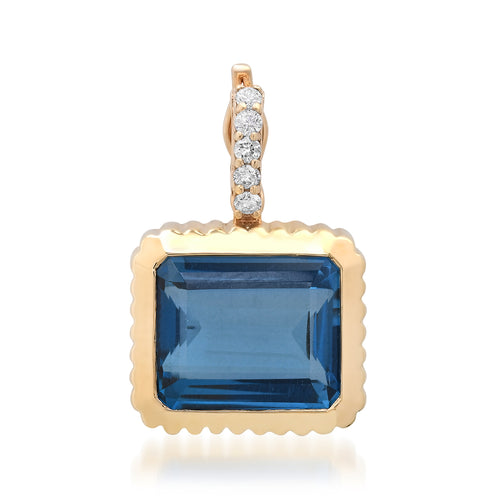 Dream in Technicolor London Blue Topaz Pendant