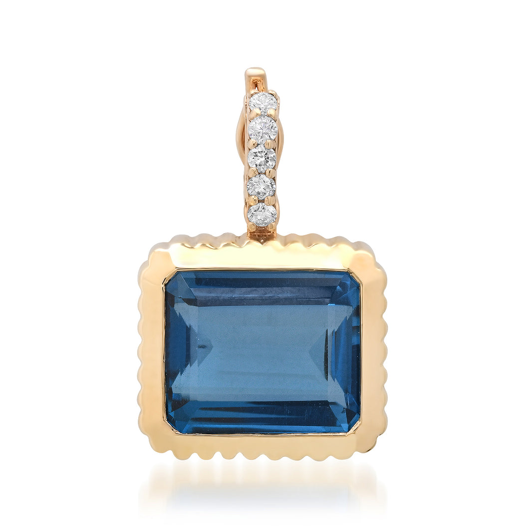 Dream in Technicolor London Blue Topaz Pendant