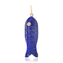 Perfect Poisson Carved Gemstone & Diamond Fish Charm