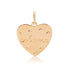 Customizable Double Sided Heart Charm with Engraved Stars