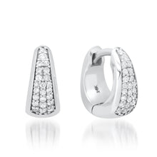 The Everydae Solid Gold or Pave Diamond Huggie Earrings