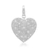 Domed Double Sided Stars & Scattered Pave Diamond Heart Charm