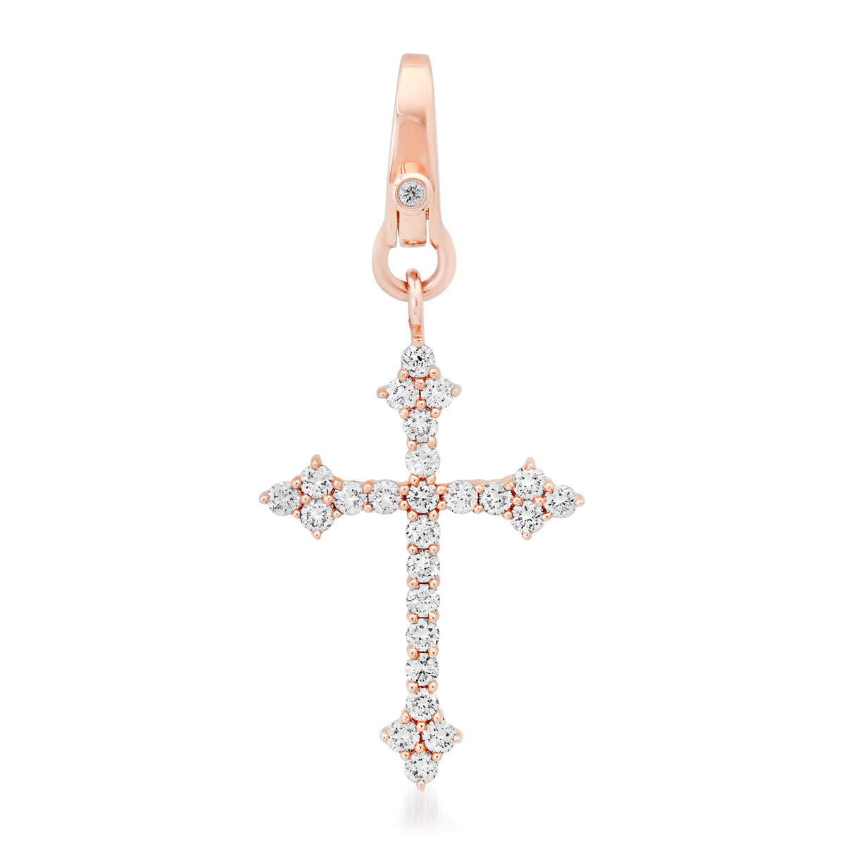 Gothic Diamond Cross Charm