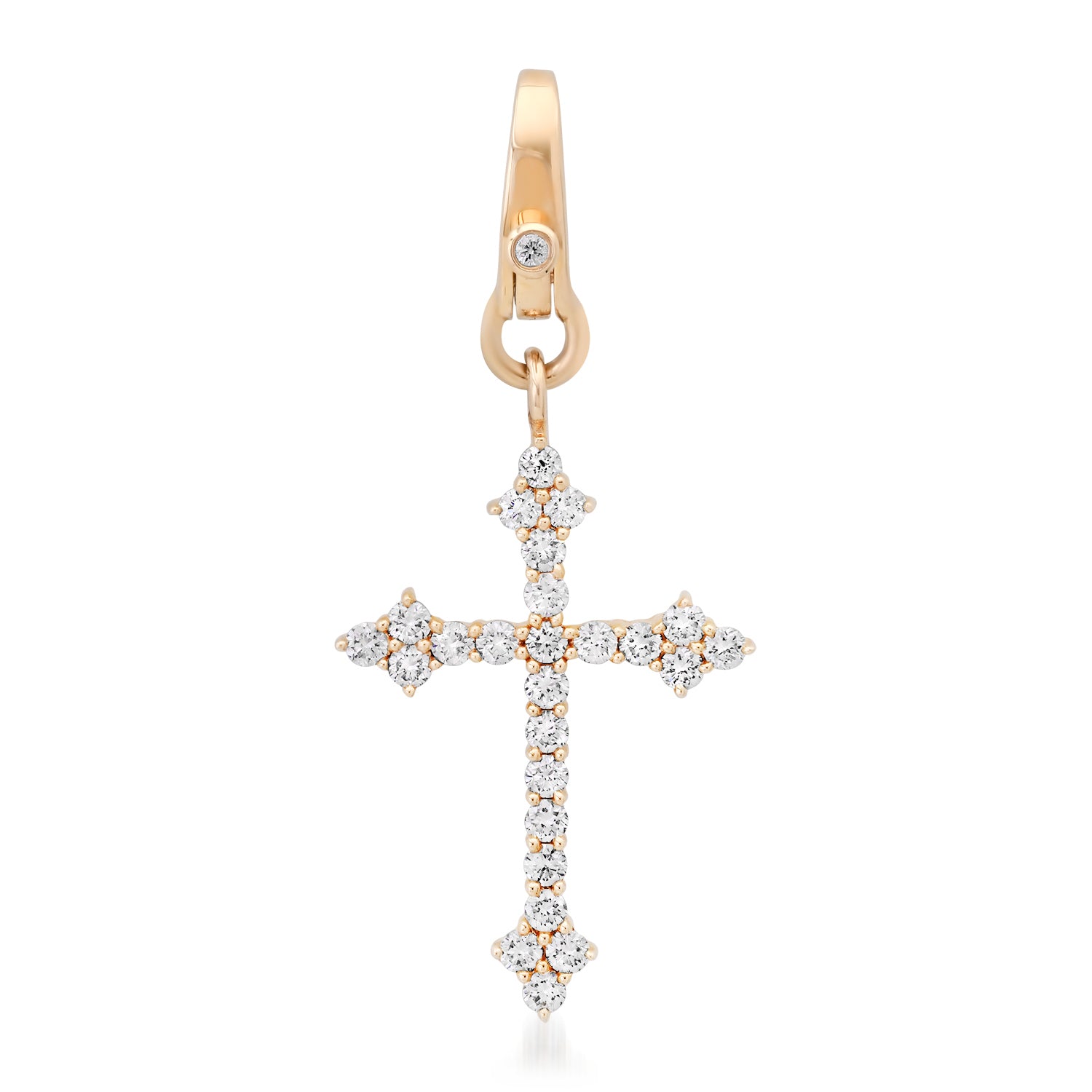 Gothic Diamond Cross Charm