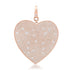 Jumbo Scattered Pave Diamond Mosaic Heart Charm